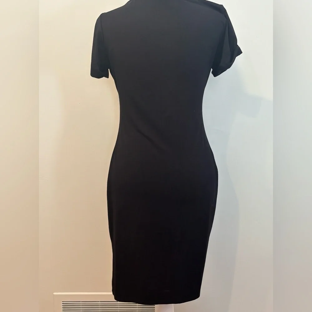 Lulu's Black Crew Neck Short Sleeve T Shirt Mini Dress - Picture 4 of 10